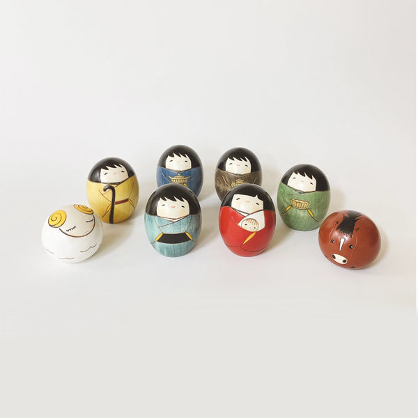 8-pc Kokeshi Nativity Set